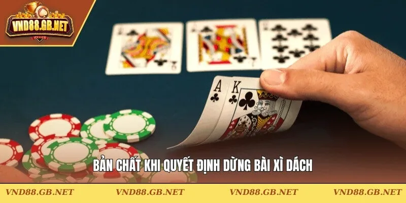 Bản chất khi quyết định dừng bài xì dách