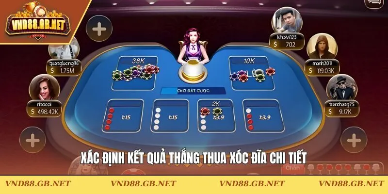 Cách xác định kết quả thắng thua xóc đĩa